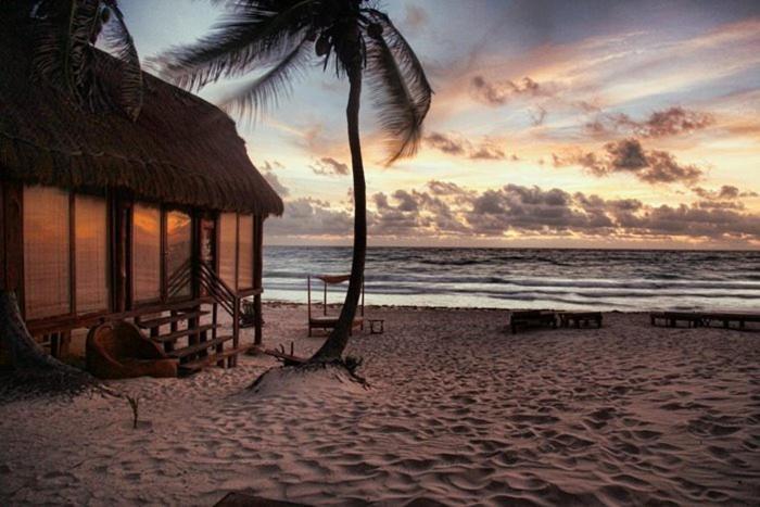 Casa Violeta Hotel Tulum Pueblo Buitenkant foto