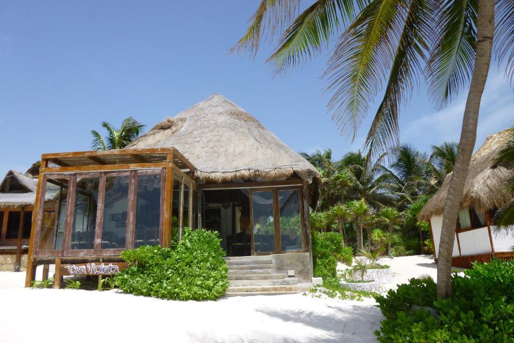 Casa Violeta Hotel Tulum Pueblo Buitenkant foto
