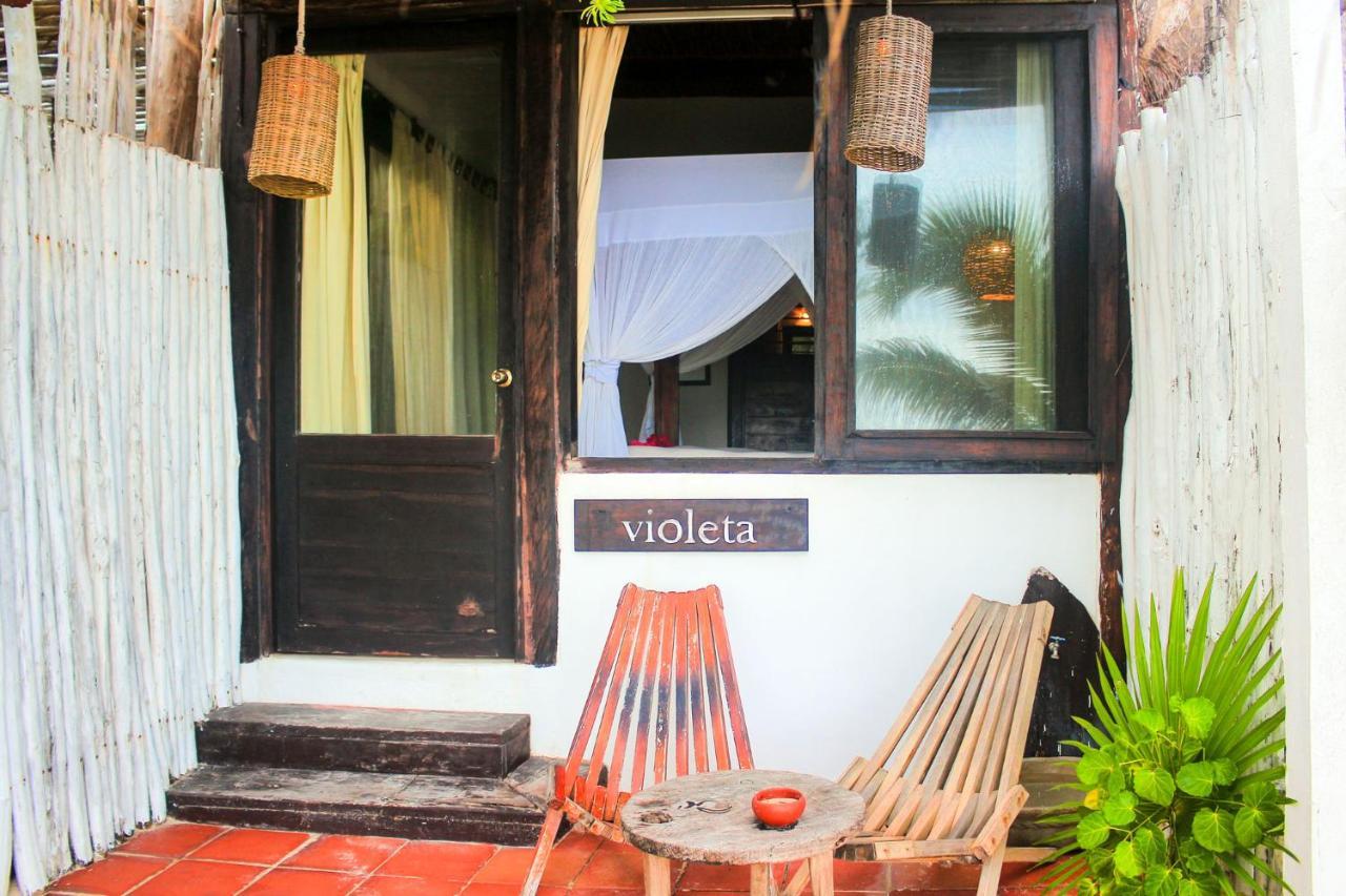 Casa Violeta Hotel Tulum Pueblo Buitenkant foto
